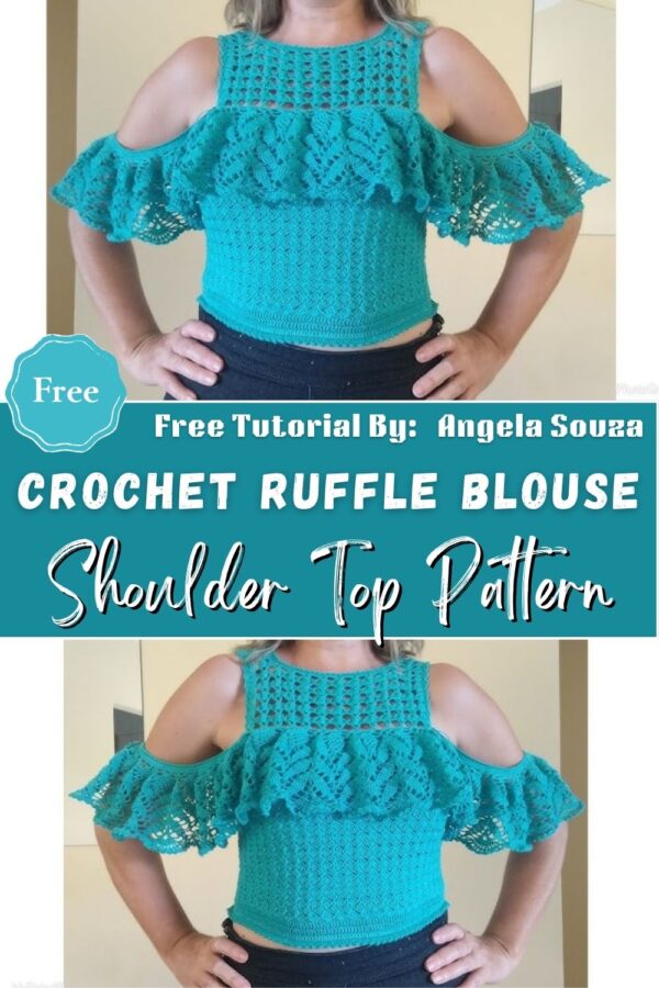 Precious Crochet Ruffle Blouse Shoulder Top Pattern Style