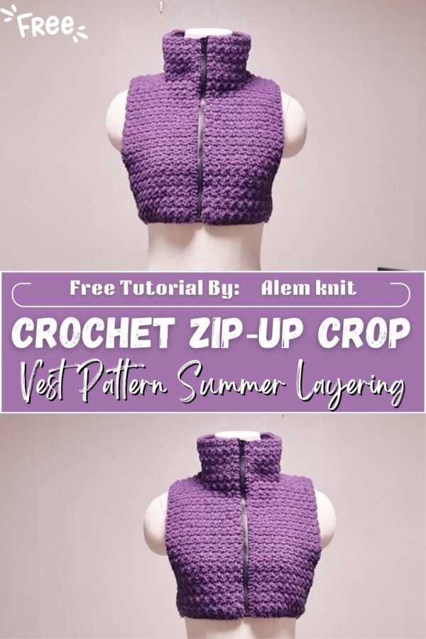 Refreshing Crochet Zip‑Up Crop Vest Pattern Summer Layering Top 