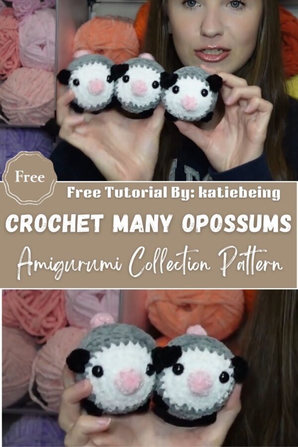 Sparkling Crochet Many Opossums Amigurumi Collection Pattern 