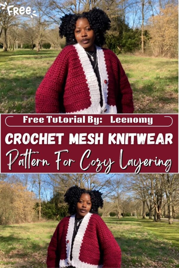 Sparkling Crochet Mesh Knitwear Pattern For Cozy Layering 