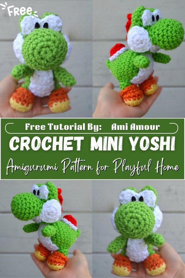 Sparkling Crochet Mini Yoshi Amigurumi Pattern for Playful Home Decor