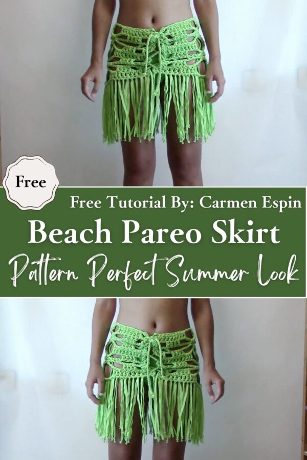  Unique Crochet Beach Pareo Skirt Fringe Pattern Perfect Summer Look
