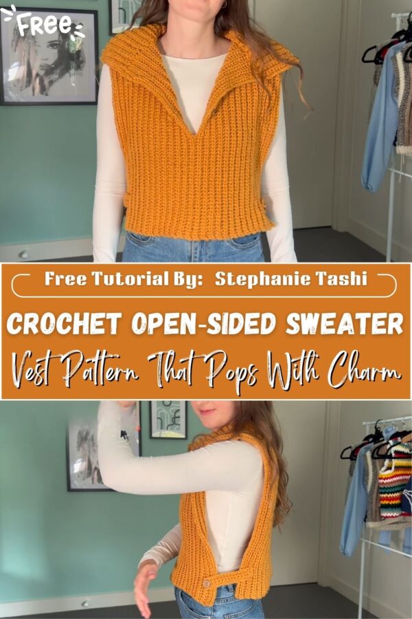 Unique Crochet Open‑Sided Sweater Vest Pattern That Pops With Charm