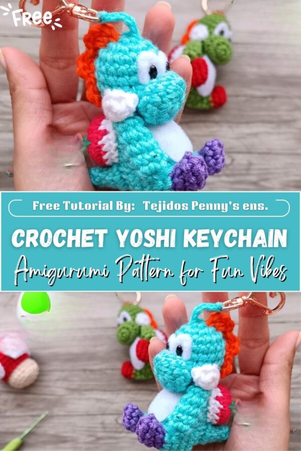  Unique Crochet Yoshi keychain Amigurumi Pattern for Fun Vibes 
