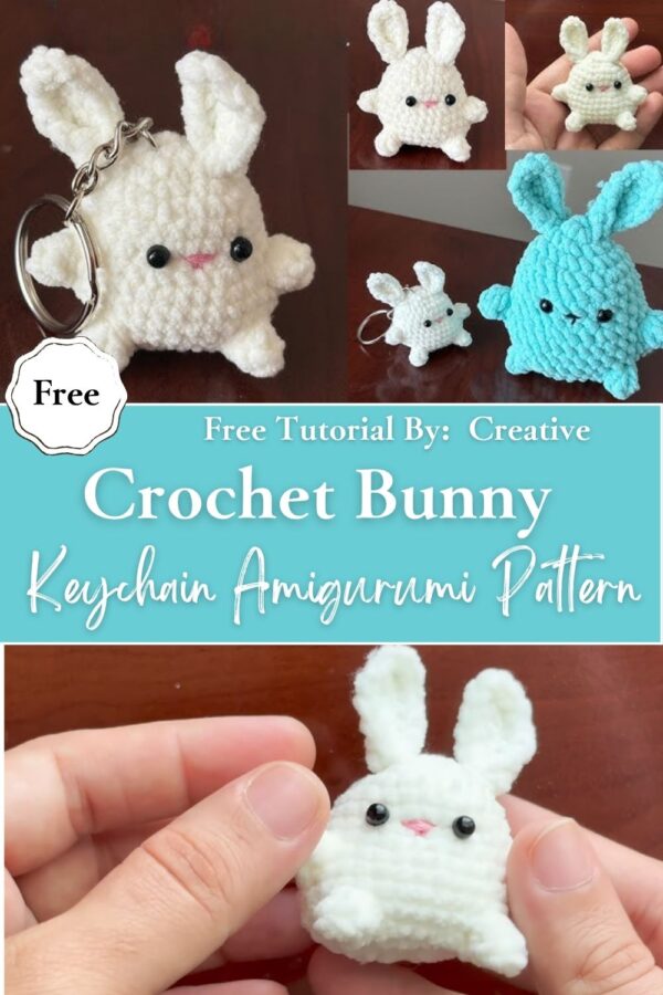  Vibrant Crochet Bunny Keychain Amigurumi Pattern for Beginners 