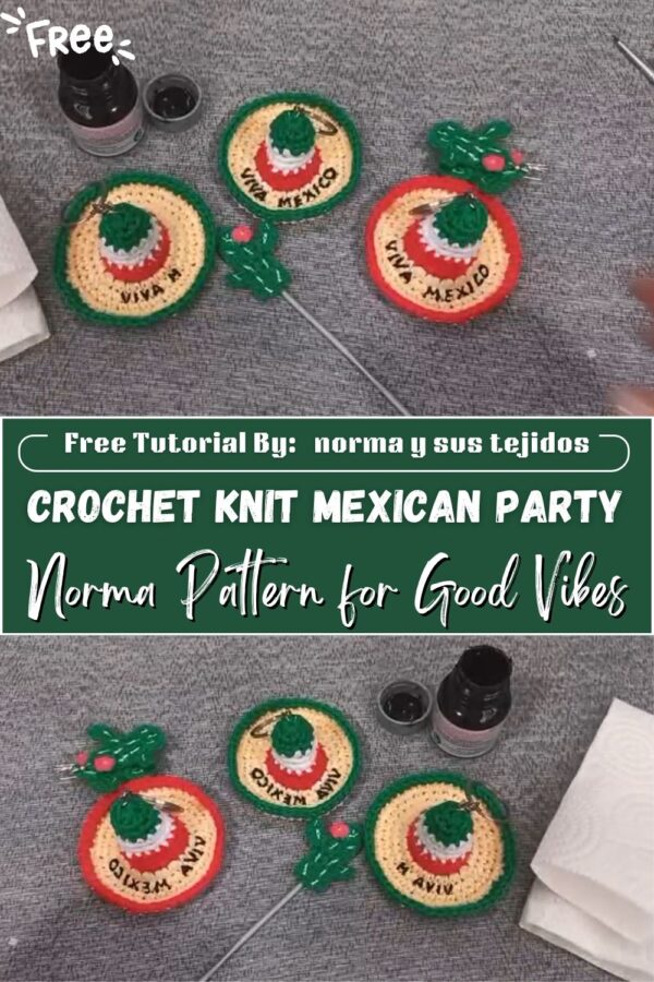Vibrant Crochet Knit Mexican Party Norma Pattern for Good Vibes