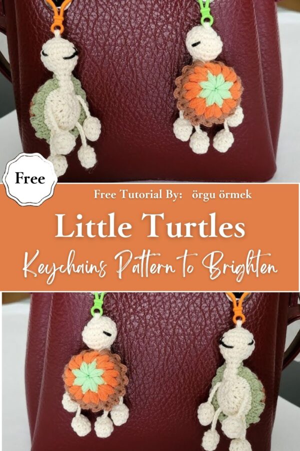 Vibrant Crochet Little Turtles Keychains Pattern to Brighten 