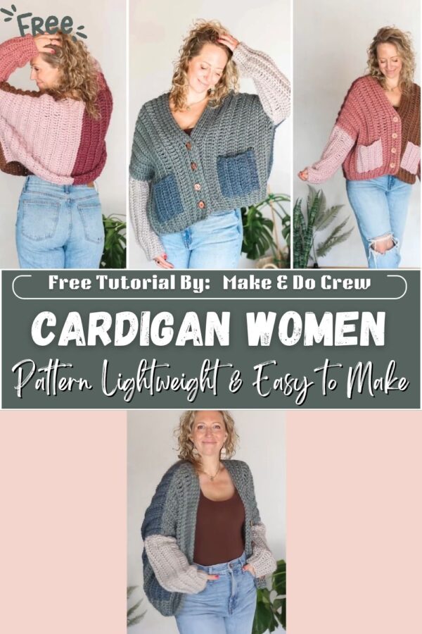 Wonderful Crochet Cardigan Women Pattern Lightweight & Easy to Make 