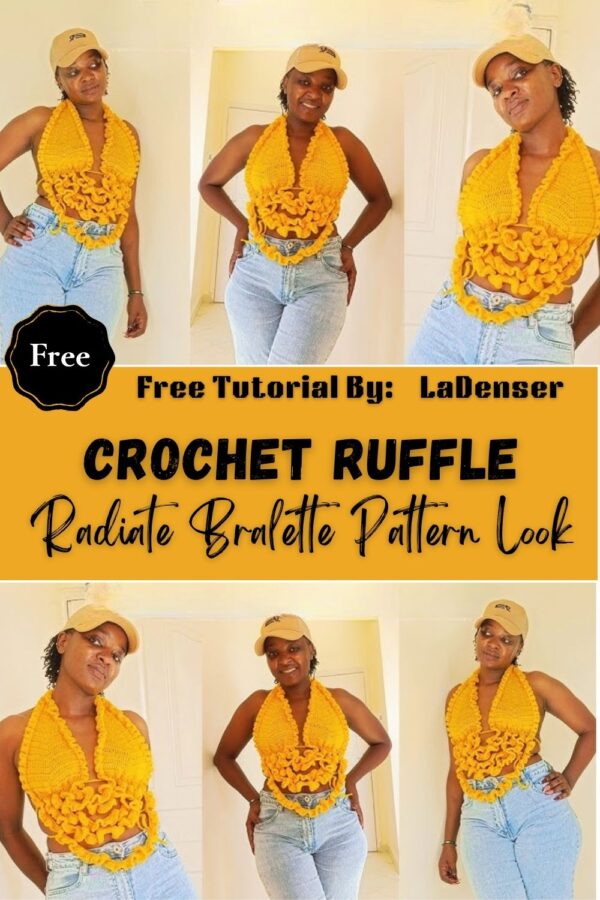 Wonderful Crochet Ruffle & Radiate Bralette Pattern Look