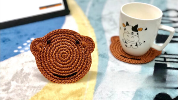 Crochet Animal Coaster Patterns Table Decor for Coffee Lovers