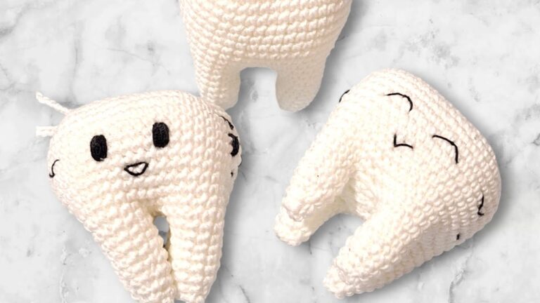 Unique Crochet Tooth Keychain Amigurumi Patterns For Dental Gift
