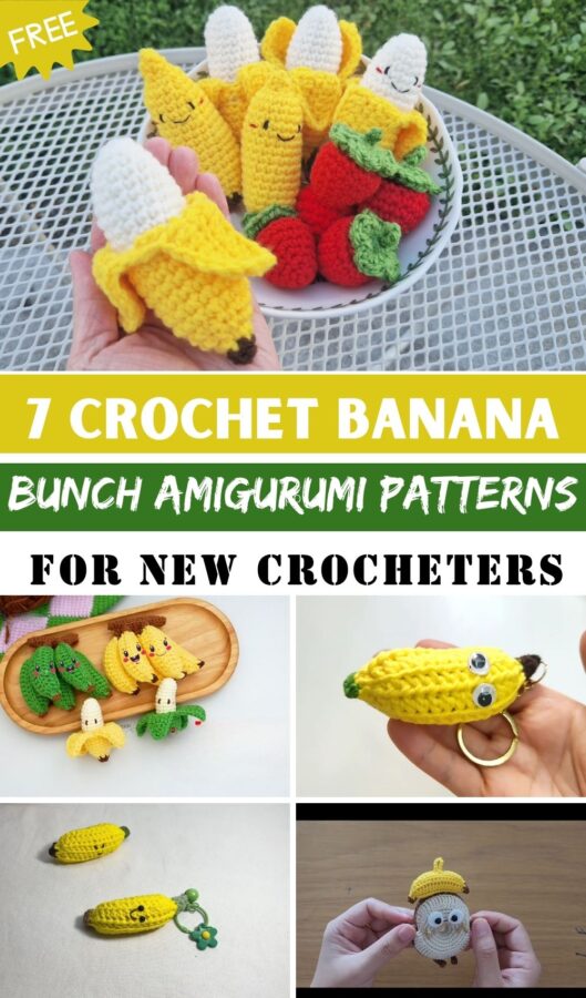 Adorable Crochet Banana Bunch Amigurumi Patterns for New Crocheters