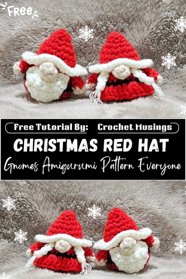 Beautiful Crochet Christmas Red Hat Gnomes Amigurumi Pattern Everyone Will Love