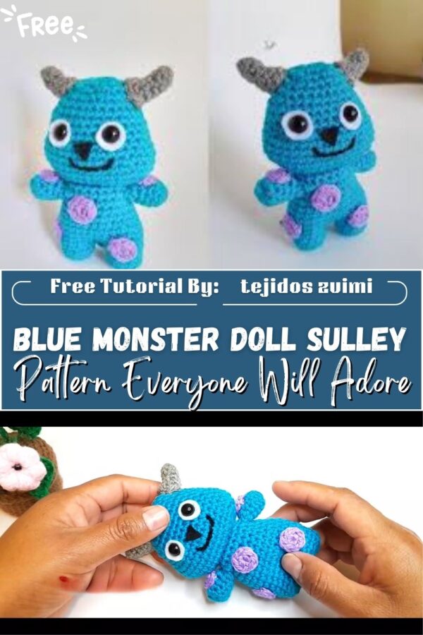 Chic Crochet Blue Monster Doll Sulley Amigurumi Pattern Everyone Will Adore