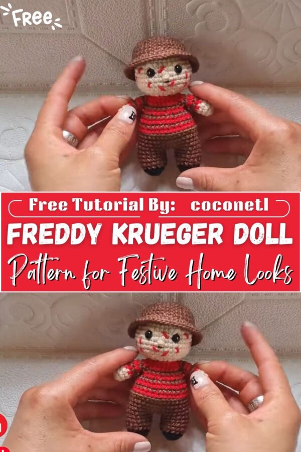 Classy Crochet Freddy Krueger Doll Amigurumi Pattern for Festive Home Looks