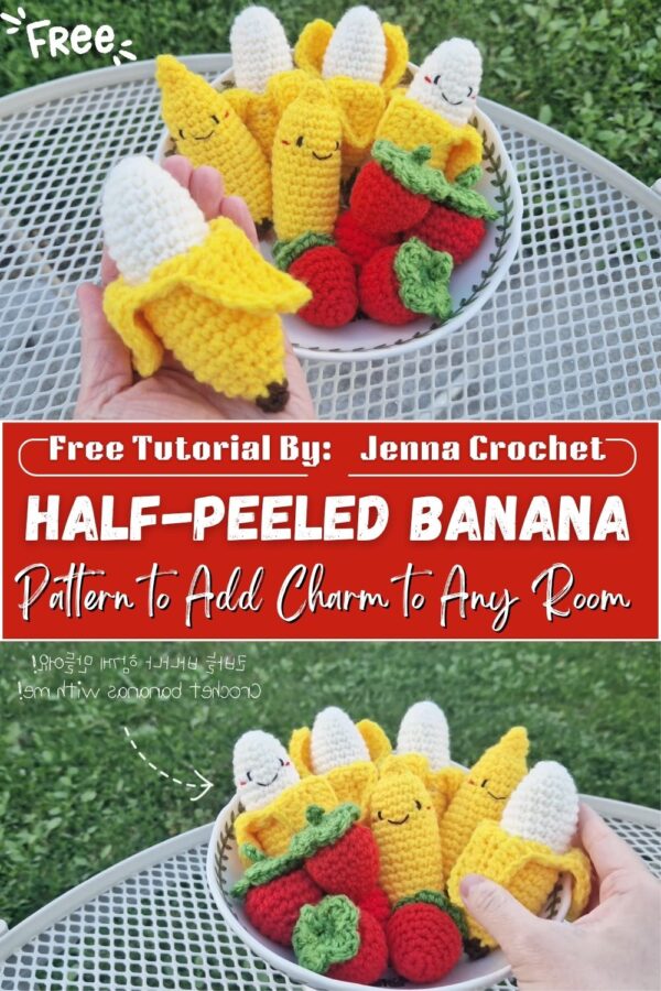 Cozy Crochet Half-Peeled Banana Amigurumi Pattern to Add Charm to Any Room