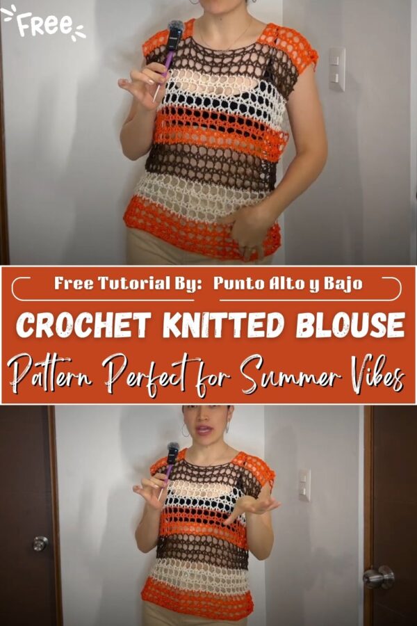 Deep Crochet Knitted Blouse Pattern Perfect for Summer Vibes