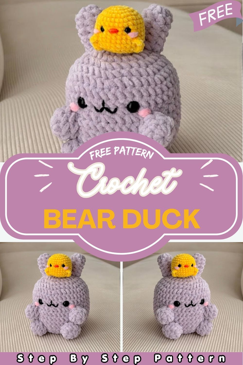 Everyone Is Obsessed With This Bear Duck Amigurumi Duo Crochet Pattern