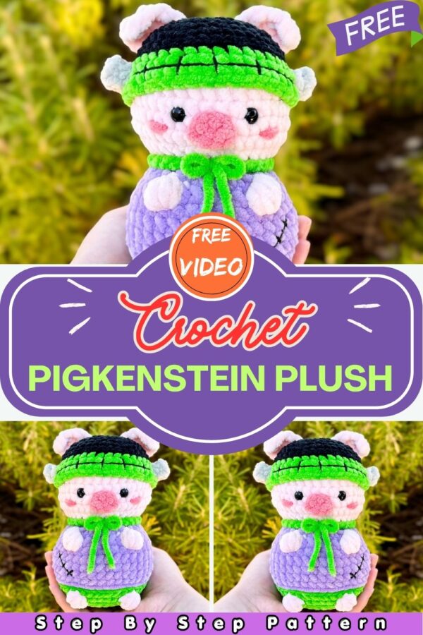 Frankenstein Pig Amigurumi – Free Crochet Pattern