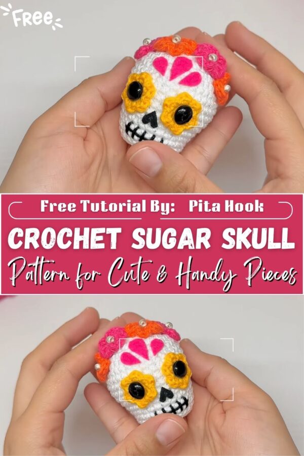 Genuine Crochet Sugar Skull Amigurumi Pattern for Cute & Handy Pieces