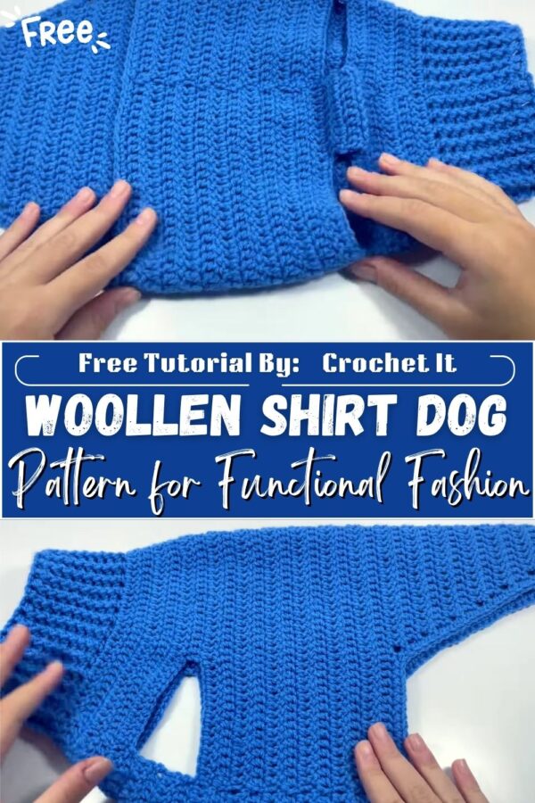 Gorgeous Crochet Woollen shirt Dog Pattern for Functional Fashion