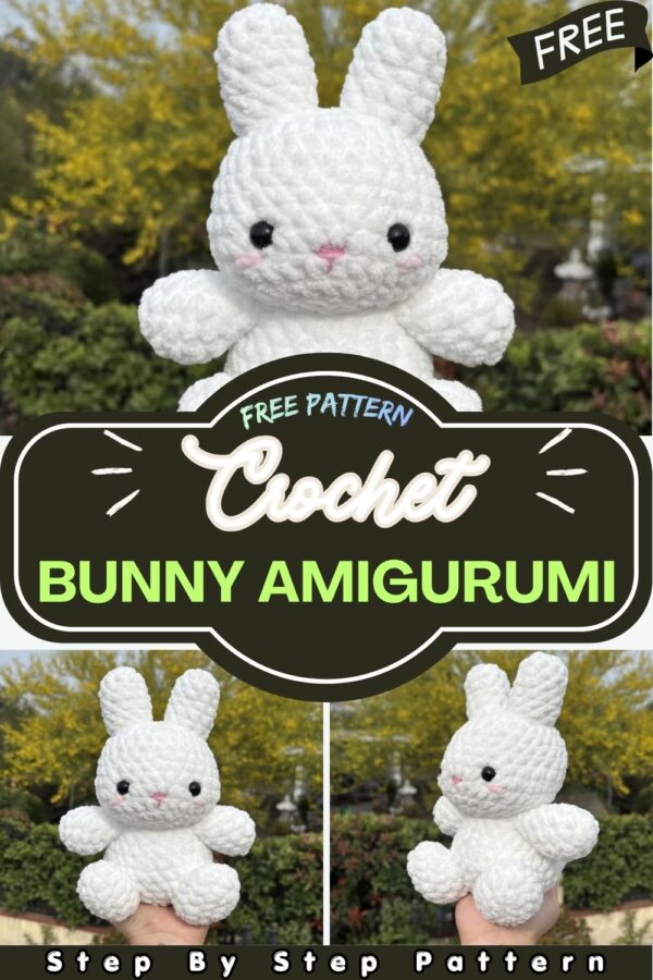 Handmade Crochet Bunny Soft Amigurumi Stuffed Toy