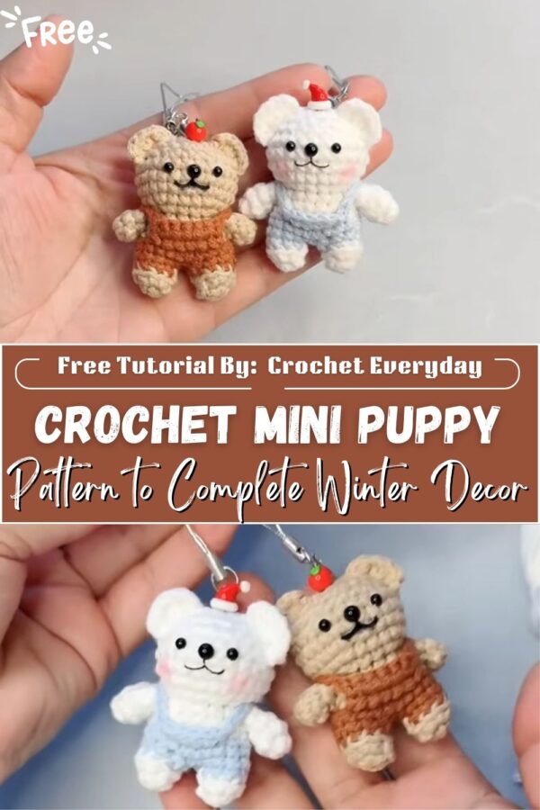 Humble Crochet Mini Puppy Amigurumi Pattern to Complete Winter Decor