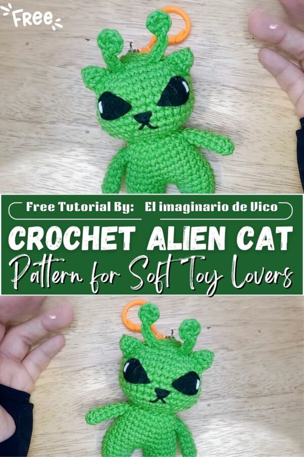 Outstanding Crochet Alien Cat Amigurumi Pattern for Soft Toy Lovers