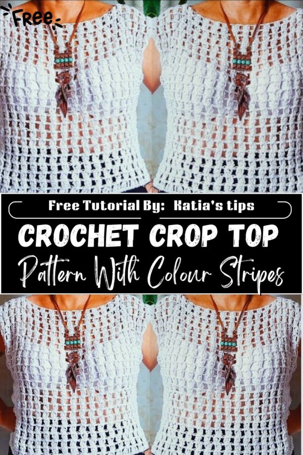 Outstanding Crochet Crop Top Pattern With Colour Stripes