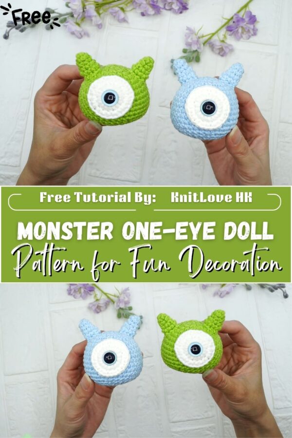 Polished Crochet Monster One-Eye Doll Amigurumi Pattern for Fun Decoration