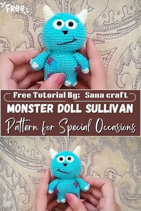 Powerful Cute Crochet Monster Doll Sullivan Amigurumi Pattern for Special Occasions