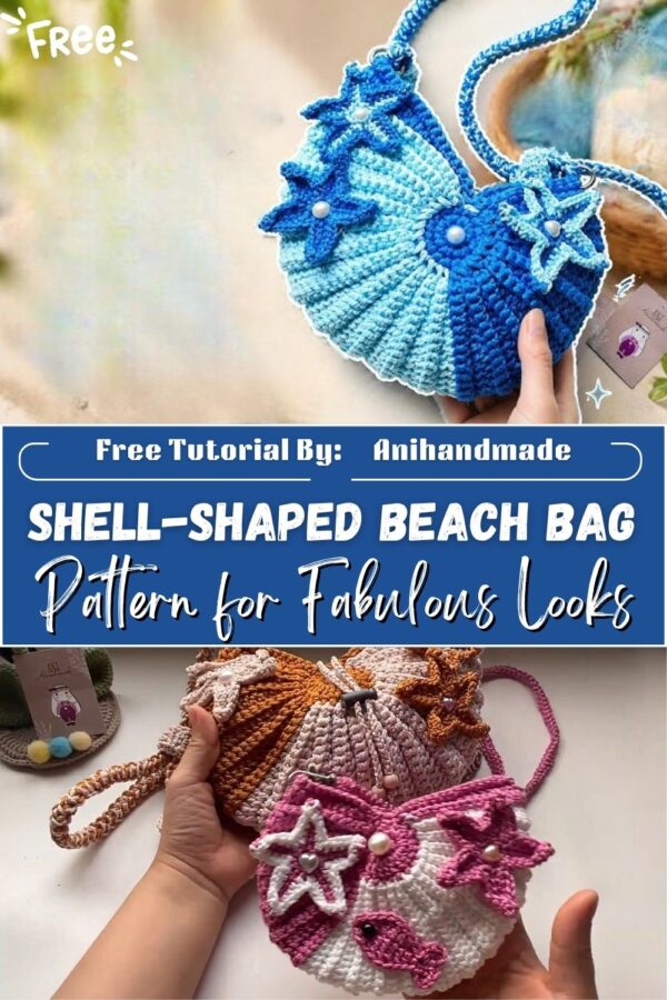 Rich Crochet Shell-shaped Beach Bag Pattern for Fabulous Looks