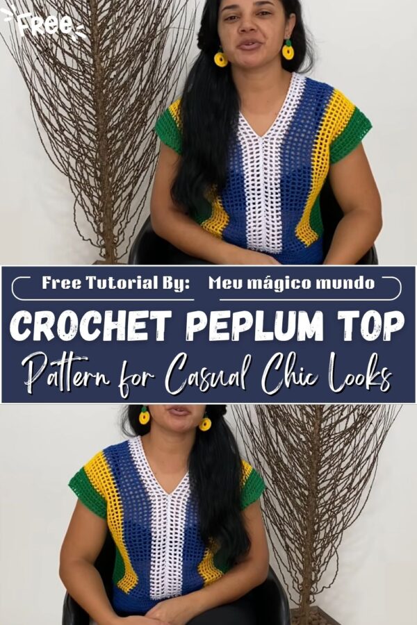 Sparkling Crochet Peplum Top Pattern for Casual Chic Looks