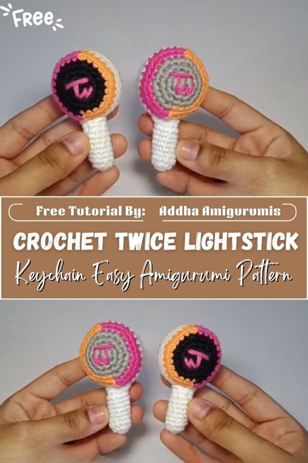 Tender Crochet TWICE Lightstick Keychain Easy Amigurumi Pattern for Cute Home Details