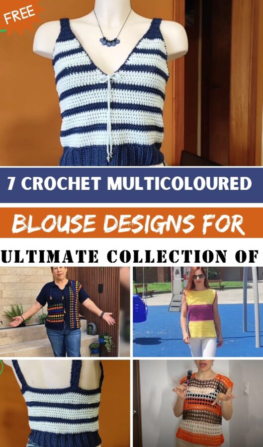 Ultimate Collection of Crochet Multicoloured Blouse Designs for Women