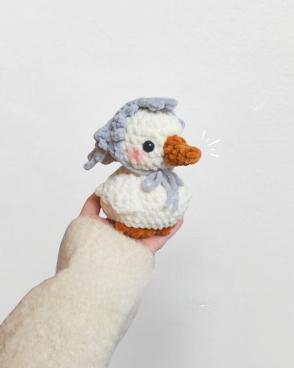 Winter Crochet Ducky Pattern with Snowflake Bonnet Cute DIY Gift Idea