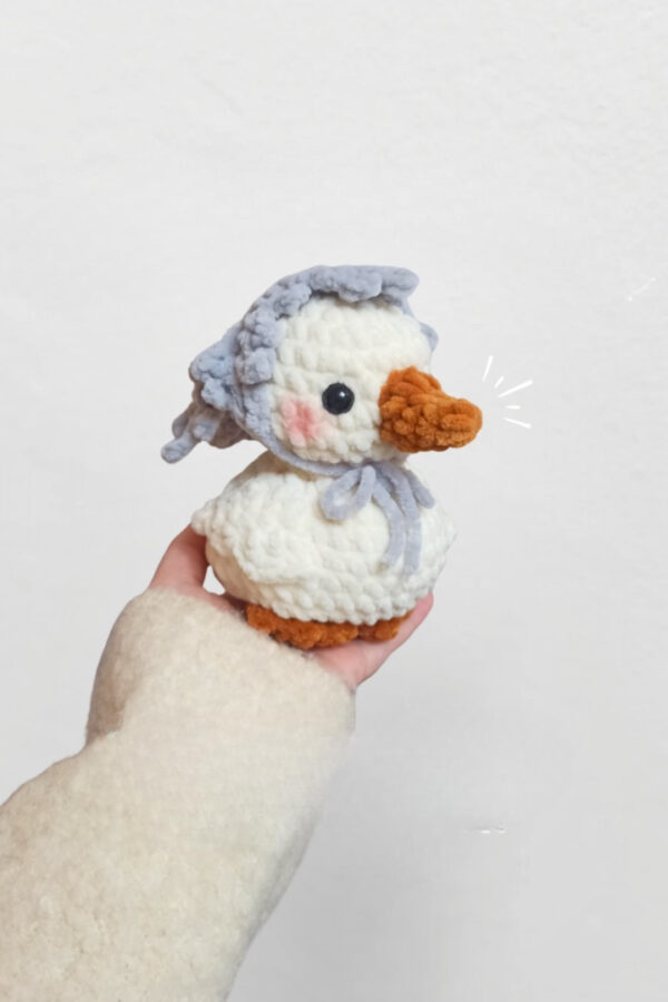 Winter Crochet Ducky Pattern with Snowflake Bonnet Cute DIY Gift Idea