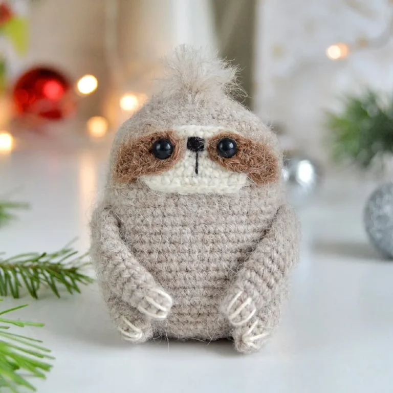 Awesome Crochet Little Sloth Amigurumi Pattern for Home Accents