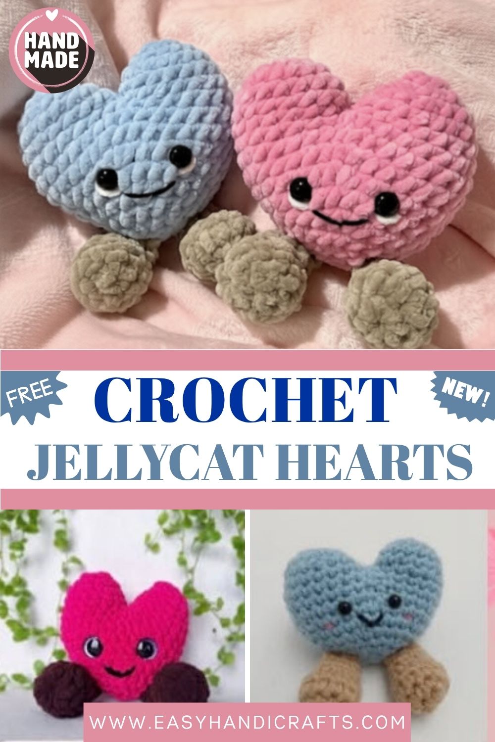 Bright Crochet Jellycat Hearts Amigurumi Pattern for Home Accents