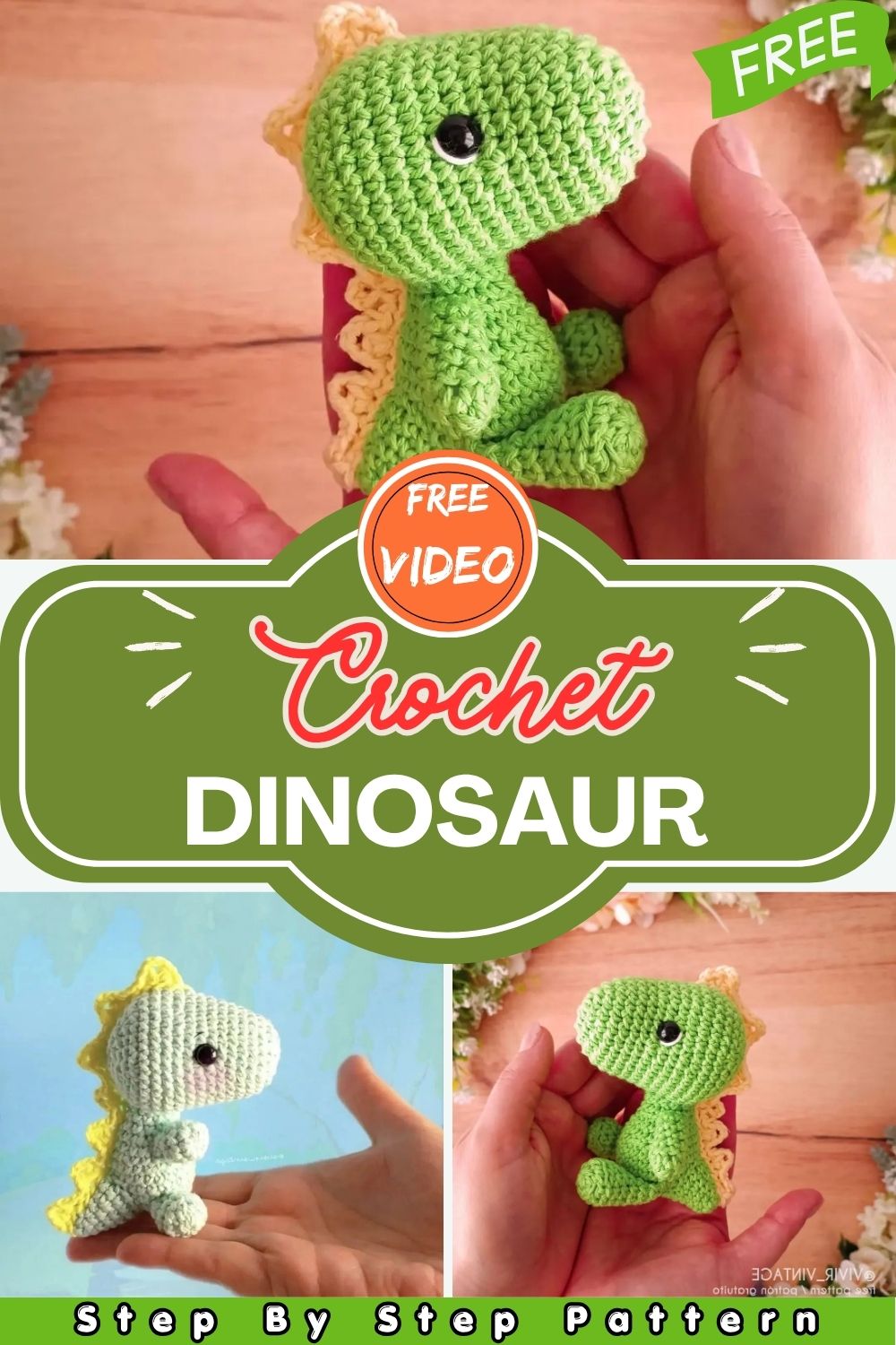 Amigurumi Dinosaur Crochet Pattern — Adorable Stuffed Animal for Kids & Gifts
