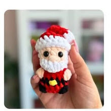 Classy Crochet Santa Claus Keychain Amigurumi Pattern for Beginners
