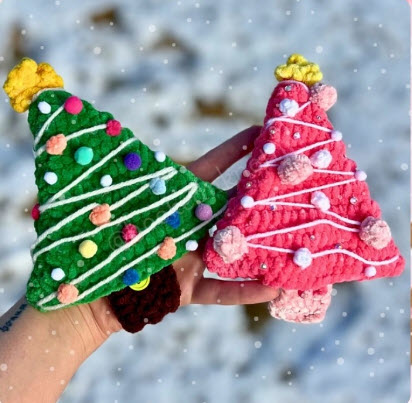 Crochet Christmas Tree Gift Card Holder Free Amigurumi Pattern