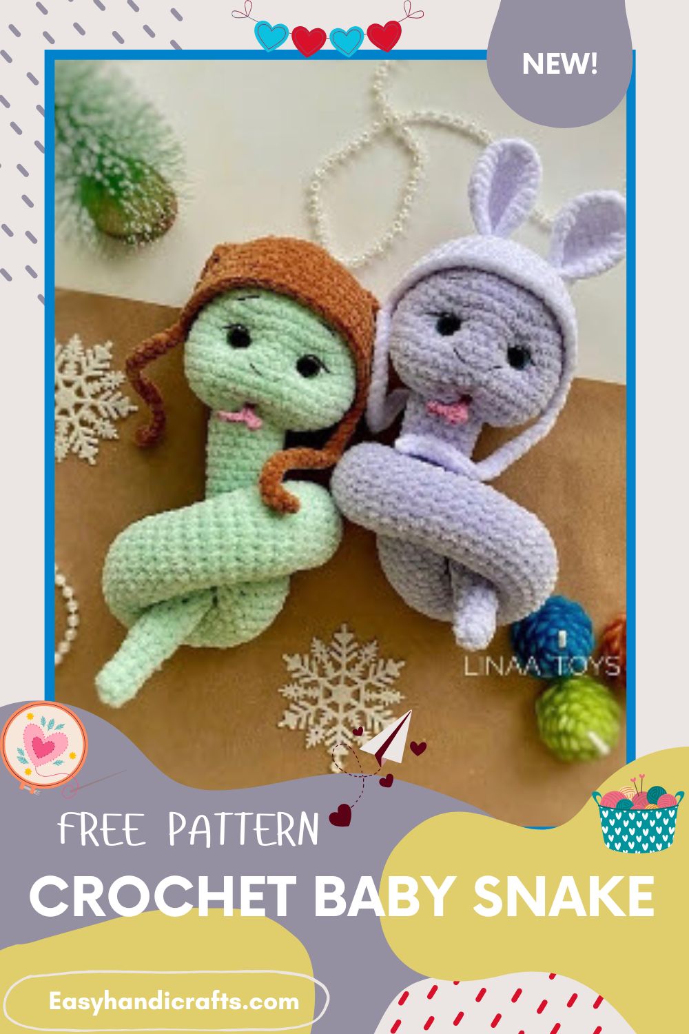Charming Crochet Baby Snake Amigurmi Pattern – Step-by-Step
