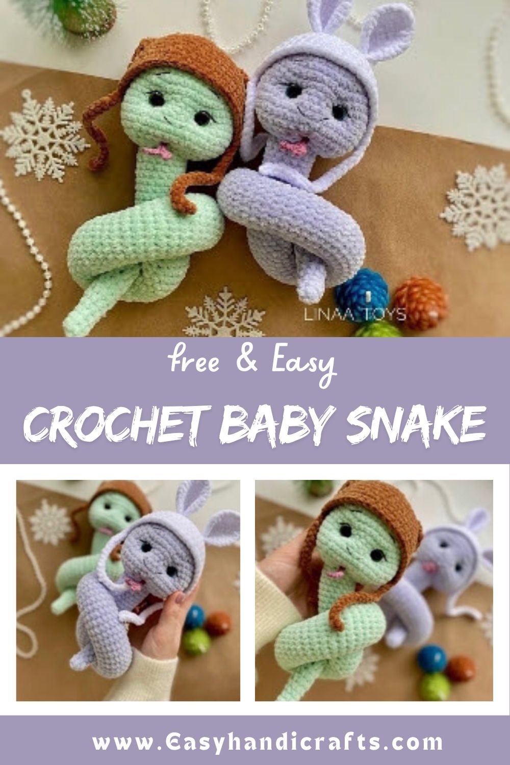 Charming Crochet Baby Snake Amigurmi Pattern – Step-by-Step