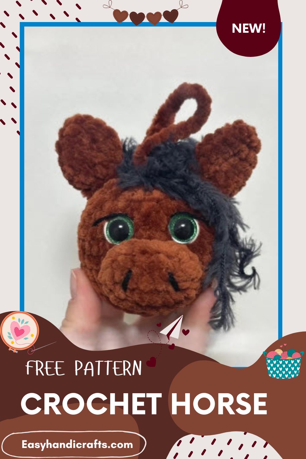 Handmade Crochet Horse Ornament Pattern with Easy Instructions