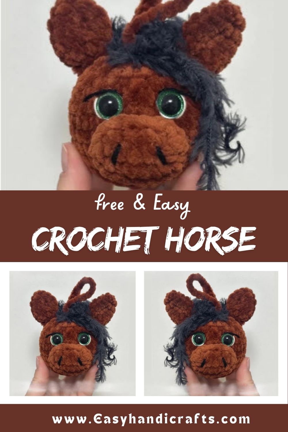 Handmade Crochet Horse Ornament Pattern with Easy Instructions
