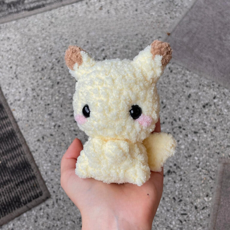 Pokemon Inspired Crochet Pikachu Plush Handmade Amigurumi Gift for Anime Fans