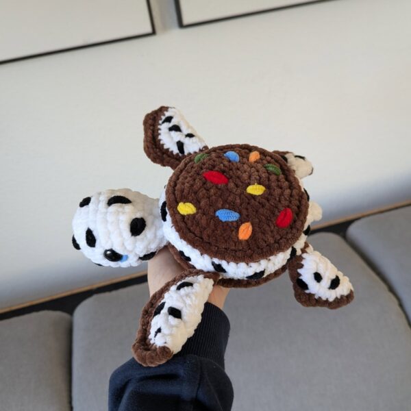 Crochet Cookie Turtle Plushie | Handmade Amigurumi Gift Idea