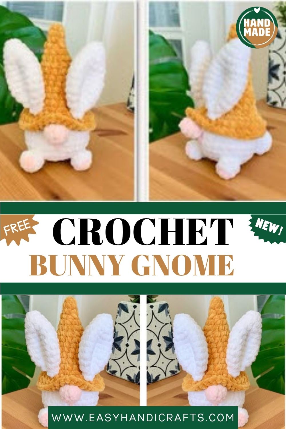 Crochet Bunny Gnome Amigurumi Pattern So Fluffy & Easy to Make