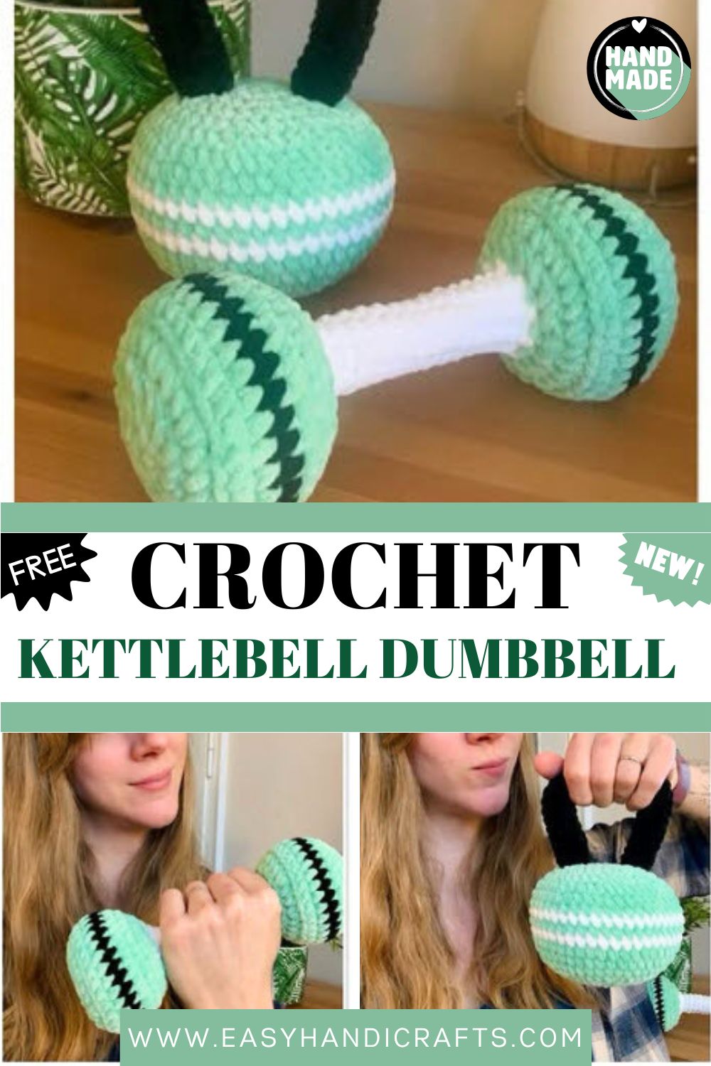 I Crochet a Kettlebell Dumbbell FULL Gym Set | Free Pattern